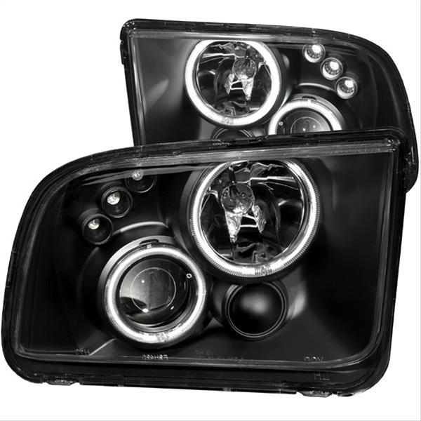 Anzo Black Projector Headlights with CCFL Halos 05-09 Mustang